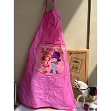 Estilo feminino morango querida dos desenhos animados avental crianças bonito rosa cozinha cozimento avental