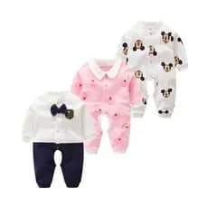 Bebê outono macacão de bebê outono manga comprida aberto macacão meninos meninas bebê cem dias primavera outono roupas r