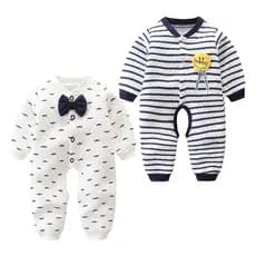 Macacão de bebê recém-nascido macacão primavera outono puro algodão acolchoado bebê outono inverno quente roupas de ano