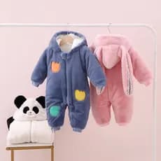 Bebê roupas de inverno macacão bebê recém-nascido engrossado macacão Super bonito forro de lã outono inverno terno roupa