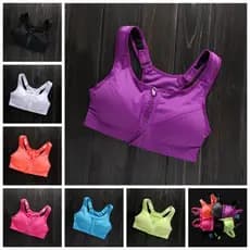 Sutiã ajustável com zíper frontal ~ exportação produtos de comércio exterior alça de ombro larga esportes mulheres reuni