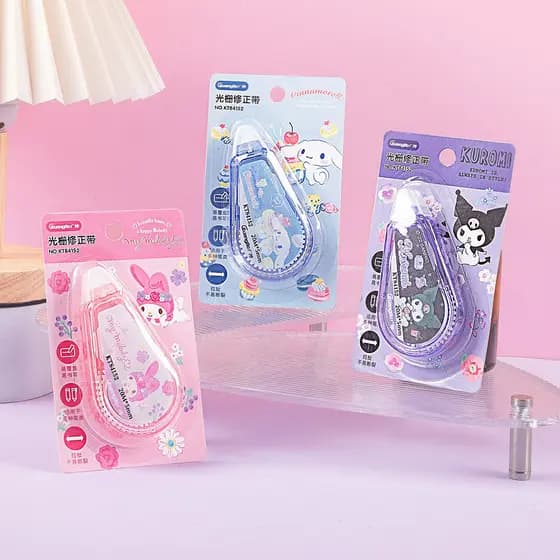 Guangbo Sanrio Papelaria 20m Fita Corretiva Fita Corretiva Fita Corretiva Kuromi Fita Corretiva Fita Corretiva