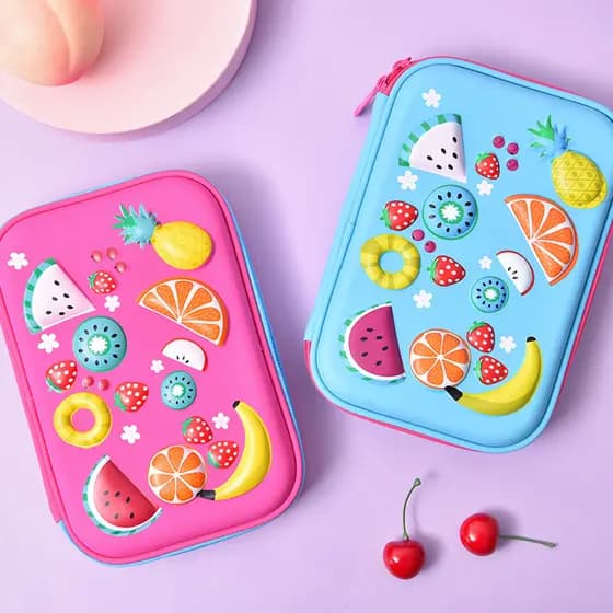 Influencer Fruit Colorido Estojo de Lápis de Grande Capacidade Estojo Feminino Coreano Simples Crianças Alunos da Escola