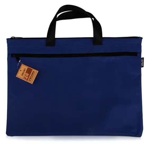 Tutorial Tote Bag Bolsa de informações Bolsa de arquivo de grande capacidade de camada dupla Bolsa com zíper Pasta Bolsa