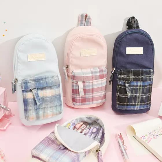 Querida diário mochila de lona de grande capacidade simples saco de lápis saco de papelaria caixa de papelaria jk japonê