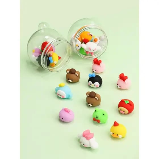Keqi Papelaria Balde de compartilhamento de pequenos animais Mini borracha Fácil de usar Borracha de migalhas pequenas J