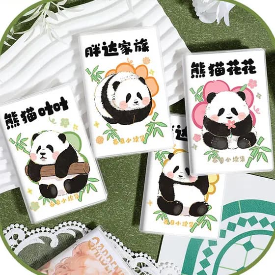 Panda Tanuki A7 Mini pequeno estojo de borracha bloco de notas caderno pequeno portátil tamanho pequeno caderno de bolso