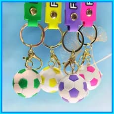 Produto temático da Copa do Mundo 2026 EUA-Canadá-México: chaveiro de futebol simulado, produtos de mascote, pingente 3D
