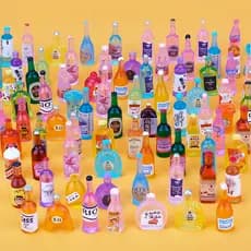 Influenciador Mini simulação pequena garrafa de resina em miniatura estilo misto garrafa de vinho garrafa de bebidas bri