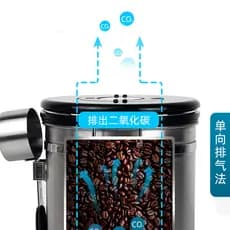 Zishun tanque selado de grãos de café à prova de luz, aço inoxidável, escape unidirecional, selado, leite em pó, café, t