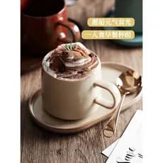 Nordic ins estilo requintado caneca de café da manhã prato frutas cerâmica do agregado familiar uma pessoa influenciador
