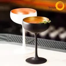Bar reunindo alemanha importado colorido cristal vidro Cocktail vidro cobre-banhado boca larga taça de vidro borboleta c