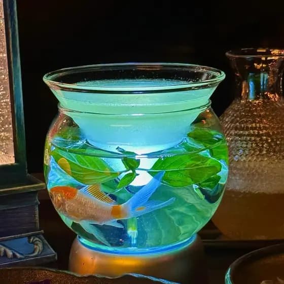 Beber vidro de peixe olhar quem é peixe captura cocktail vidro tanque de peixes vidro Martini permite captura de peixes