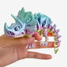 Impressão 3D Triceratops Articulação de corpo inteiro Forma móvel Balanço livre Crianças Novo estilo Brinquedo Decoração
