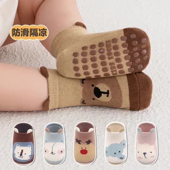 Meias de bebê meias de chão bebê outono inverno estilo criança antiderrapante interior antiderrapante meias do que algod