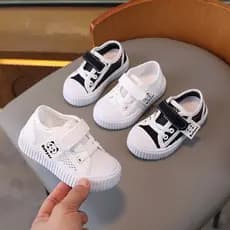 Verão crianças sapatos de lona oco respirável malha sapatos tênis meninos tênis de sola macia sapatos de pano do bebê me