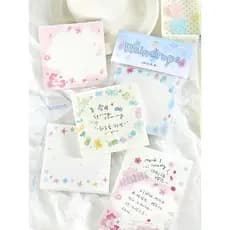 Ins estilo bloco de notas série sal menina planta flor fresca colagem rasgável criativo bonito papel não pegajoso 100 fo