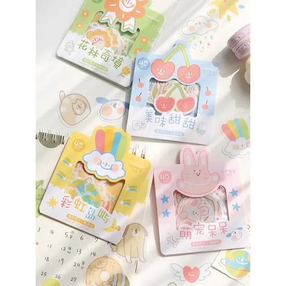 Amantes de letras Coco pequeno mundo manual adesivo pacote bonito dos desenhos animados menina Washi adesivos decorativo