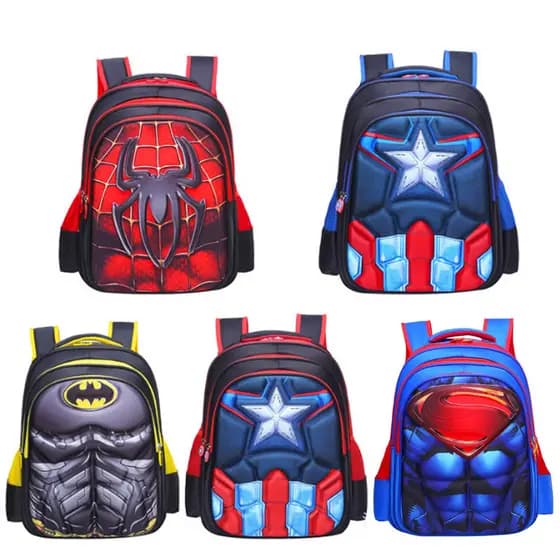 Estudantes do ensino fundamental homem-aranha mochila meninos crianças primeira série 2 leve redução de carga mochila da