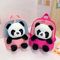 Pelúcia pequeno Panda boneca saco de escola Mini infantil crianças passeio menino bebê boneca mochila 1-2 anos de idade