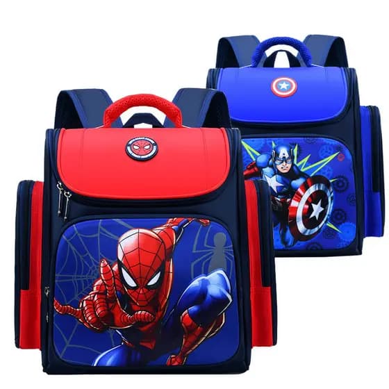 Jardim de infância Spiderman mochila meninos estudantes do ensino fundamental primeira série crianças mochila leve reduç