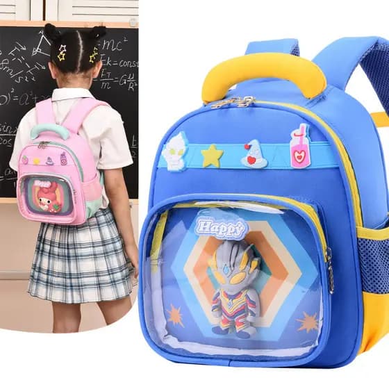 Crianças Ultraman mochila passeio jogar mochila de viagem Ultra-leve meninos meninas jardim de infância mochila grande c