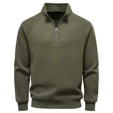 2026 novo estilo outono inverno estilo Anti-Pilling meio zíper gola alta moletom masculino puxar