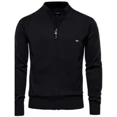 Gola alta textura roupas masculinas de alta qualidade primavera outono puro algodão malhas Cardigan camisola masculina m