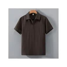1527 Tencel Linho Camisa Masculina de Manga Curta Novo Estilo Lapela Camisa polo Casual Masculina Camisa Masculina Comér