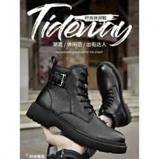 Sanzan sapatos masculinos de cano alto Martin botas masculinas 2026 novo estilo botas estilo britânico motocicleta botas