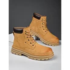 Sanzan ruibarbo botas masculinas de couro genuíno de alta qualidade Retro Martin botas masculinas 2026 novo estilo botas