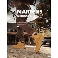 Sanzan Martin botas masculinas estilo 2026 novo estilo botas de couro genuíno masculino inverno sapatos de algodão de al