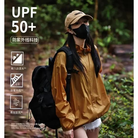 Verão viagem ao ar livre protetor solar roupas femininas UPF50 + roupas de pele ciclismo Ultra-fino de secagem rápida pr
