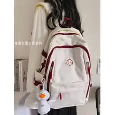 Mochila feminina versão coreana simples contraste cor mochila nicho Design estudantes do ensino médio estudantes univers