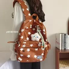 Mochila estilo retrô americano estrela bolsa escolar estudante do ensino médio mochila estilo esportivo bolsa de classe
