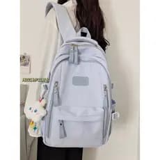 Mochila escolar de grande capacidade, Design de nicho multicamadas, arco bordado, estudantes do ensino médio, estudantes