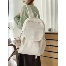 Mochila feminina simples nicho cor sólida Design sentido estudantes do ensino médio mochila computador Commuter mochila
