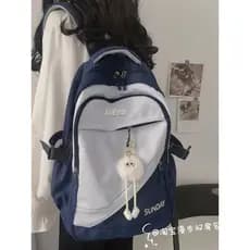 Mochila escolar para estudantes do ensino médio, grande capacidade, nicho Original feminino, estilo ins, vários bolsos,