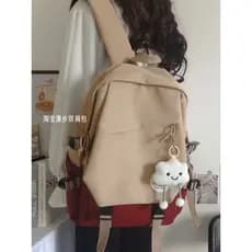 Mochila feminina estudante do ensino médio mochila estudante universitário simples redução de carga mochila contraste co