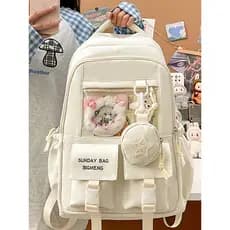 Estudantes universitários mochila All-Match contraste cor júnior ensino médio campus mochila japonês saco de dor sexta s