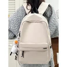 Cor sólida estilo Preppy mochila redutora de carga simples na moda estilo japonês All-Match mochila leve masculina mochi