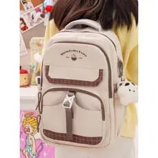 Mochila Casual de grande capacidade e alto valor com costura retrô para meninas estudantes do ensino médio mochila de de