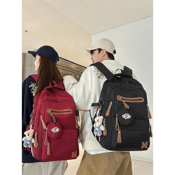 Mochila escolar masculina, estudantes do ensino médio, estudantes universitários, grande capacidade, redução de carga, p