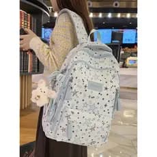Estilo Preppy mochila feminina estudante do ensino médio versão coreana grande capacidade estudante do ensino médio moch