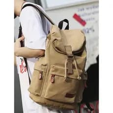 Retro mochila ao ar livre Workwear computador dos homens mochila de lona estudante universitário mochila feminina saco d
