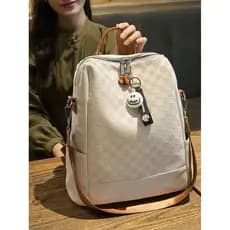 Mochila feminina 2026 novo estilo na moda versão coreana All-Match moda couro macio dupla utilização senhoras mochila gr