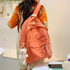 Mochila versão coreana nicho lona mochila feminina estudantes do ensino fundamental estudantes universitários estudantes