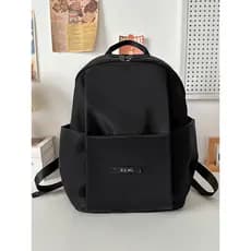 Simples preto mochila feminina 2026 grande capacidade leve Commuter viagem saco de escola estudante universitário lazer