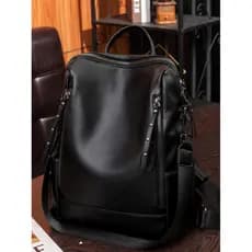 Mochila de couro genuíno feminina 2026 novo estilo na moda All-Match moda couro macio dupla utilização senhoras mochila