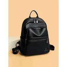 Mochila de couro genuíno feminina 2026 novo estilo na moda couro macio elegante All-Match mochila de grande capacidade v